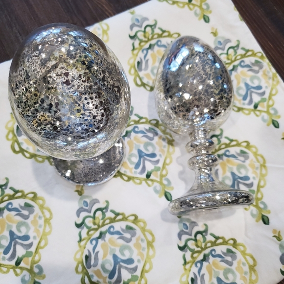 Pottery Barn Mercury Glass Egg Stand, one small - Picture 2 of 4